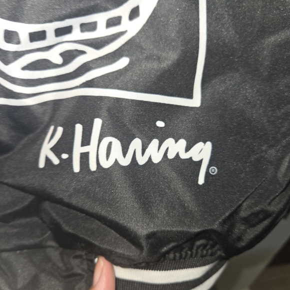Members Only x Keith Haring size XL Andy Mouse Bomber Jacket Black. - Picture 7 of 13